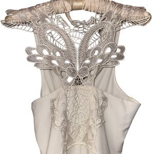 Altar’d State A-Line Mini Dress with Lace Detailed Back